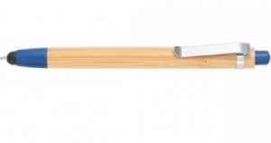 Touch-Kugelschreiber aus Bambus - 65 Stück inklusive einfarbiger Druck