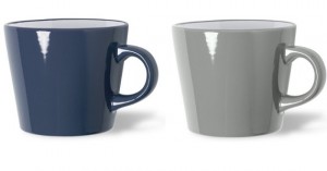 Kaffeebecher Keramik 350 ml Inhalt - 50 Stück inklusive einfarbiger Druck