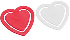 Büroklammer Herz aus Kunststoff - 110 Stück inkl. 1-farb. Druck