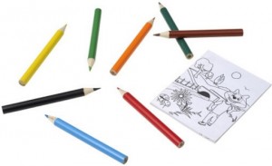 Buntstiftset mit 8 Stiften - 26 Stück inklusive einfarbiger Druck