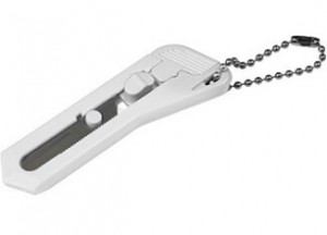 Schlüsselanhänger mit Cutter - 100 Stück inklusive einfarbiger Druck