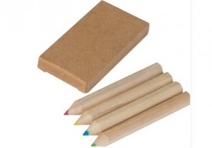Buntstifte aus Holz 4-teilig - 180 Stück inklusive einfarbiger Druck