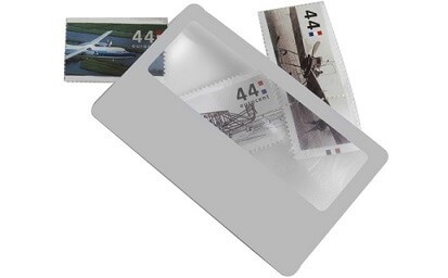 Werbeartikel Lupe in Kreditkartengröße mit Logo bedruckt