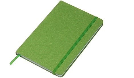 Notizbuch grün A5-Format als Werbemittel